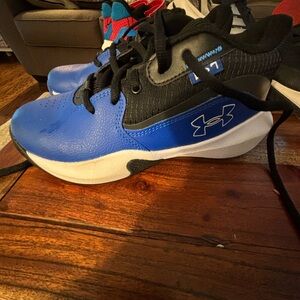 Under Armour Kids' Black and Blue Sneakers